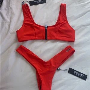 Blackbough red baywatch style bikini